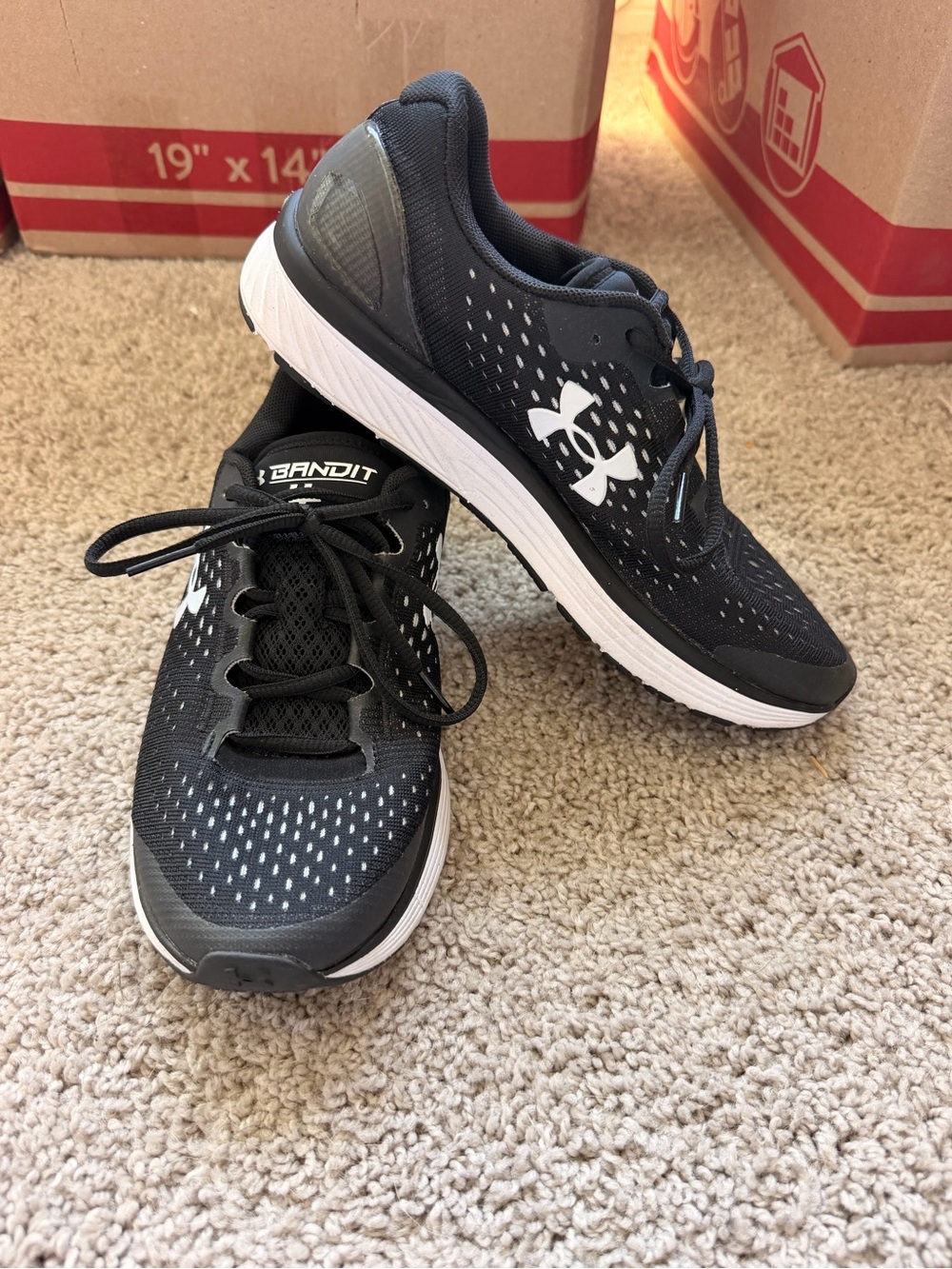 Under Armour Women’s Charged Running Shoes - Black/White